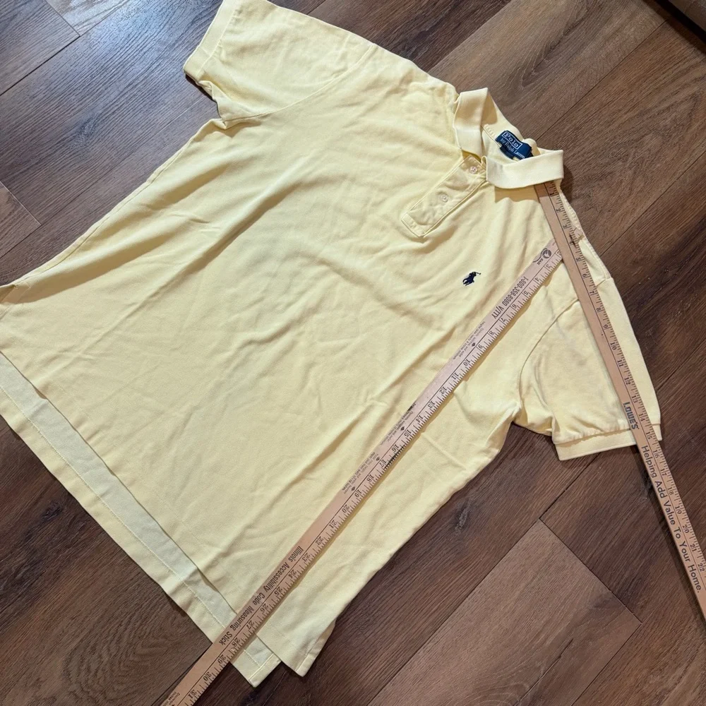 Vintage Ralph Lauren Polo Shirt Iconic Classic Fit Polo Shirt Yellow Classic